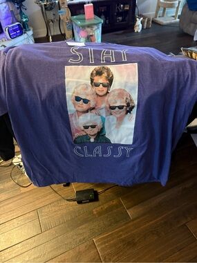 Graphic Image Purple "Stay Classy" 3x shortSleeve Tee